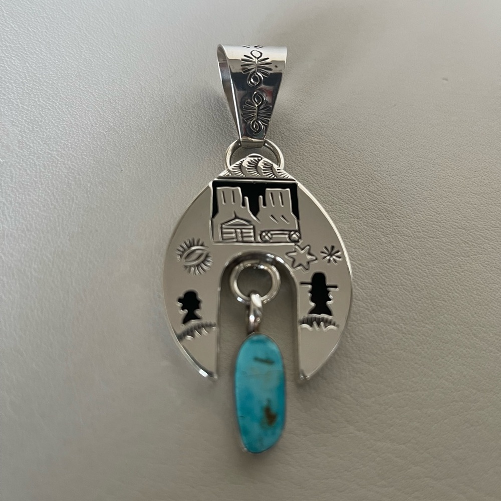 Navajo Sterling & Turquoise Pendant